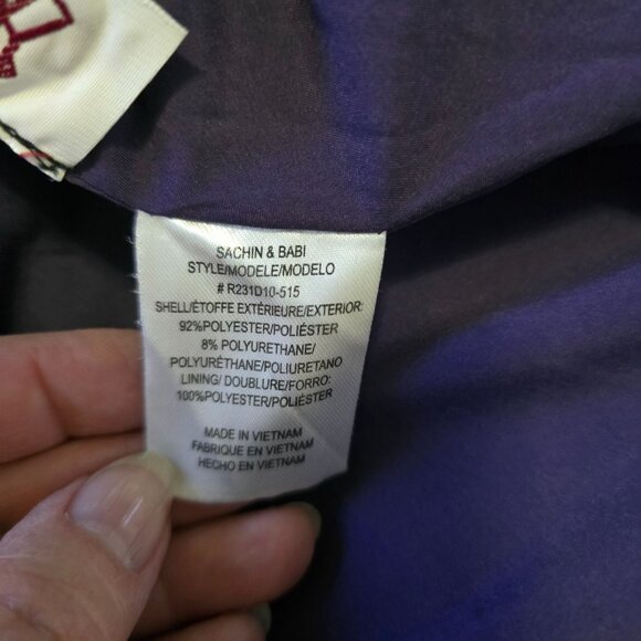 Sachin & Babi Size 12 Purple Miranda One-Shoulder Evening Holiday Party Dress - Picture 6 of 16